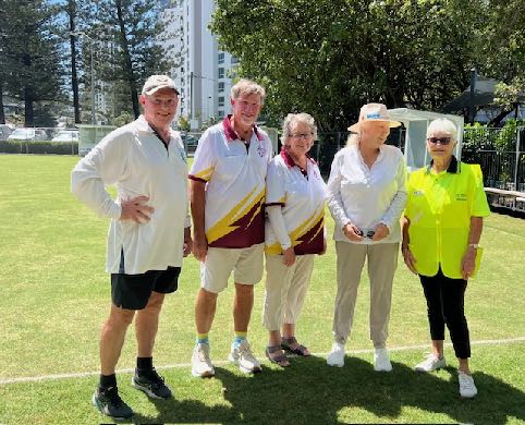 Dave Wallace and Sylvia Duffy playing Pennants at Broadbeach