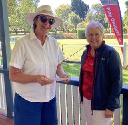 Helen McKay at the Darling Downs tournament with Susan Powne