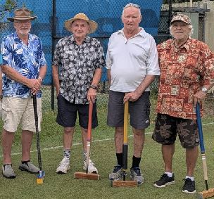 Byron Bay Pennants Team versus Ballina: Udo Moerig, Colin Beaton, Alan Heathcote, Gerd Modlich