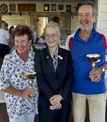 Werner Borkhardt and Dennise Simmons with Michelle Steele at the George Hartman Metropolitan GC Challenge
