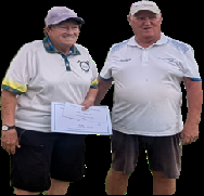 Desley accepting her winning certificate at the Sunshine Coast Open Singles