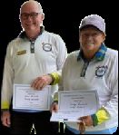 Mike and Desley, runners up in the Open Doubles