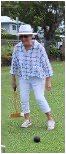 A member having fun on the croquet lawn